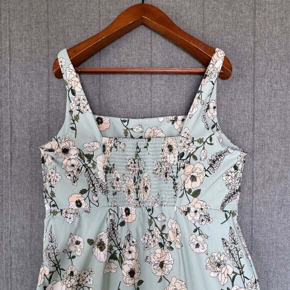 Anthropologie The Ariana Square-Neck Asymmetrical Ruffle-Hem Dress Plus Size 3X - Picture 7 of 17